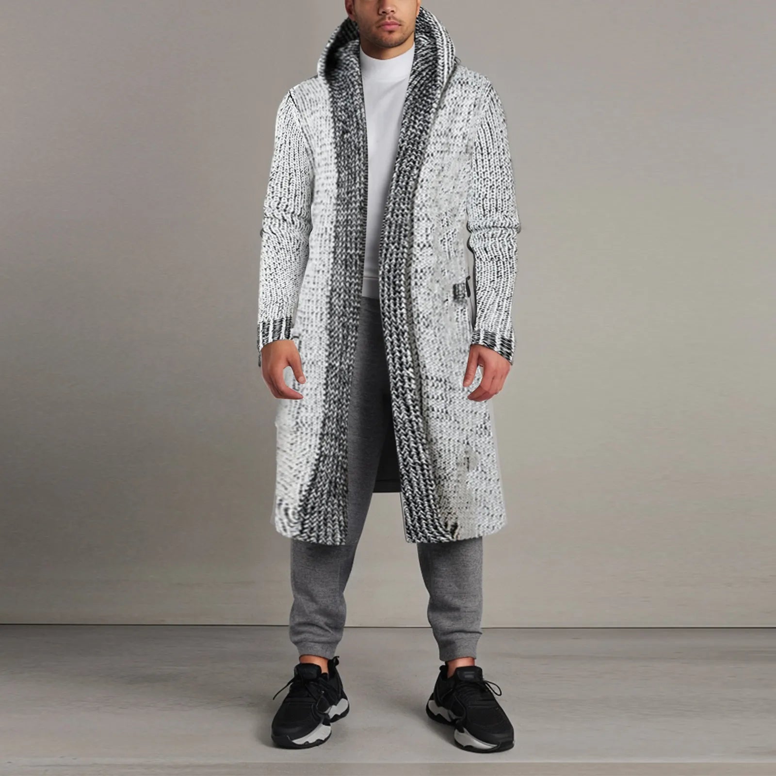 Men's Hooded Cardigan Coat