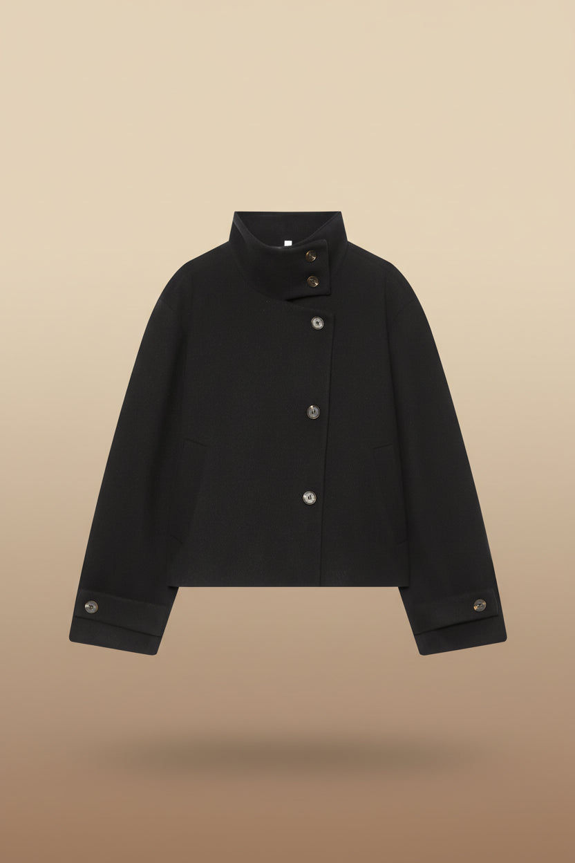 Women’s Tweed Cropped Button Jacket