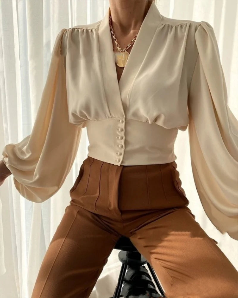 Lantern Sleeve Blouse