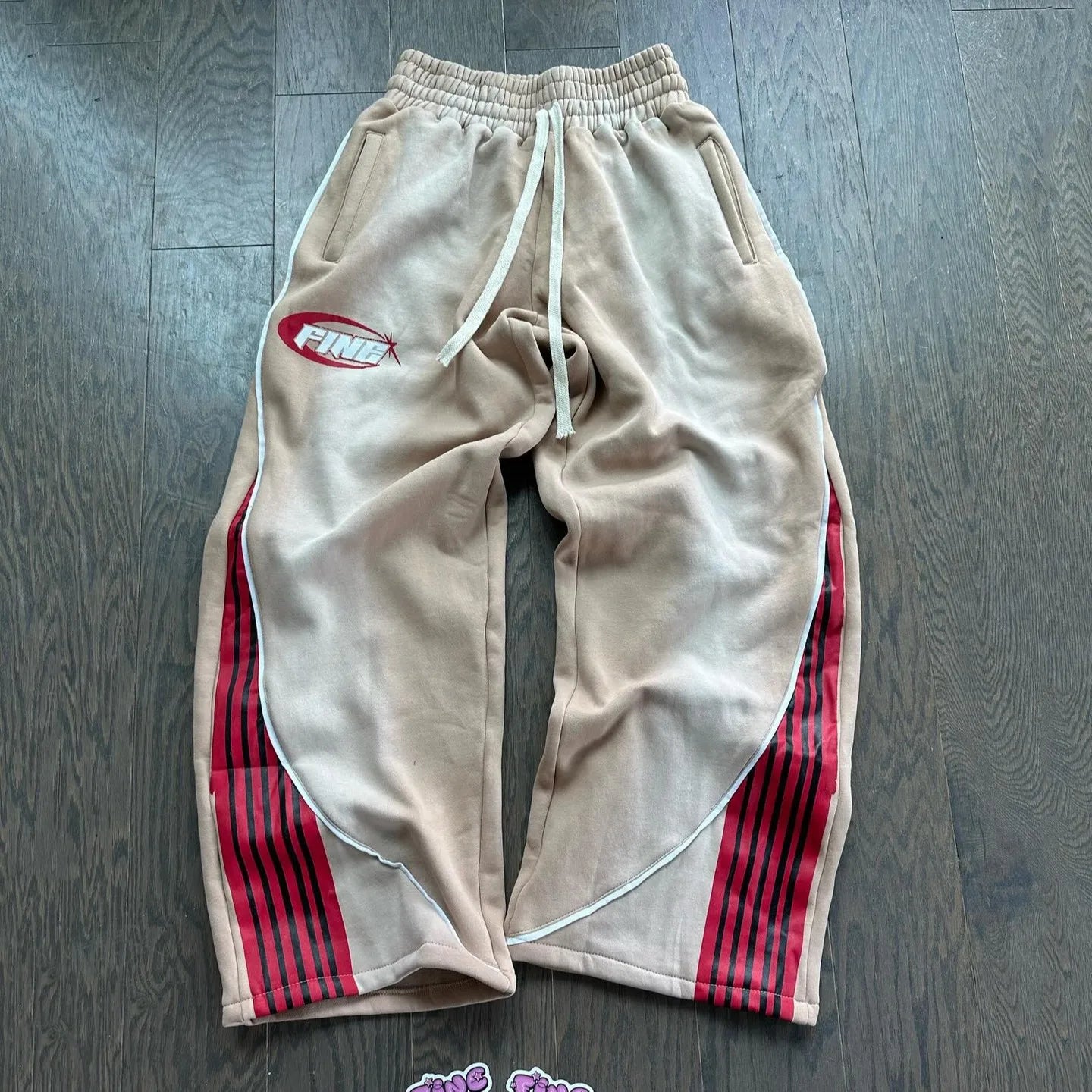 Striped Cargo Jogger Pants