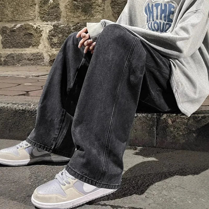 Straight-Leg High Street Pants