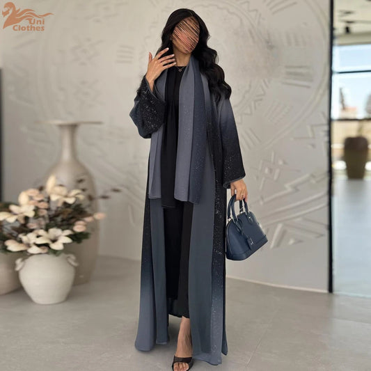 Shiny Open Kimono Abaya