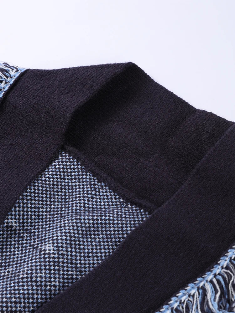 Patchwork Jacquard Cardigan