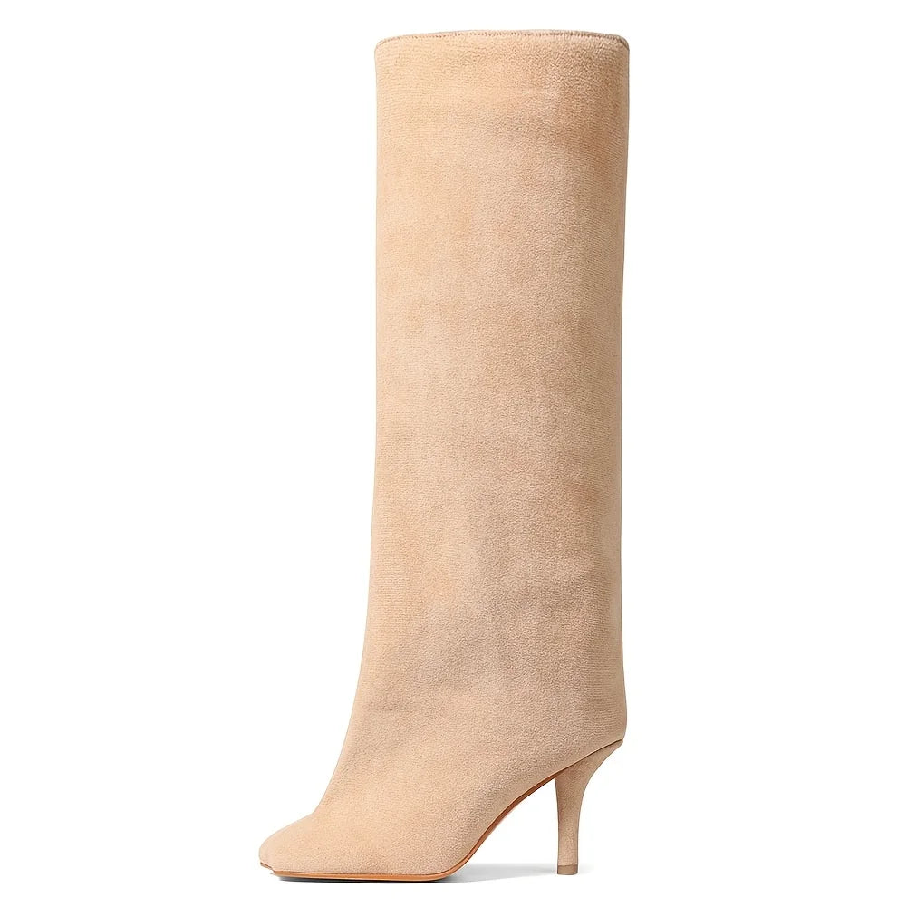Suede Knee High Boots