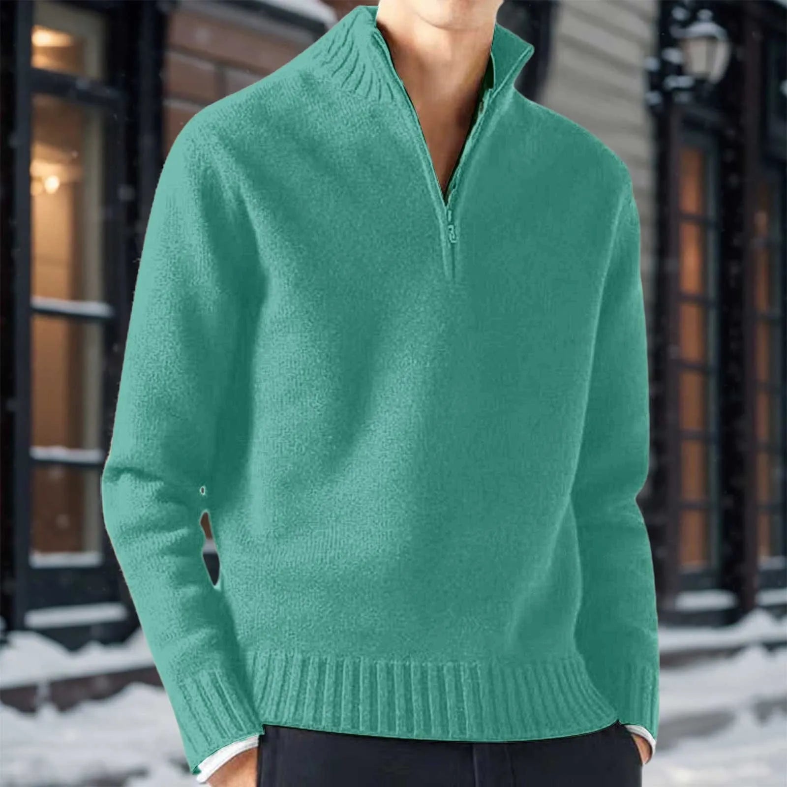 Half Zip Knit Sweater