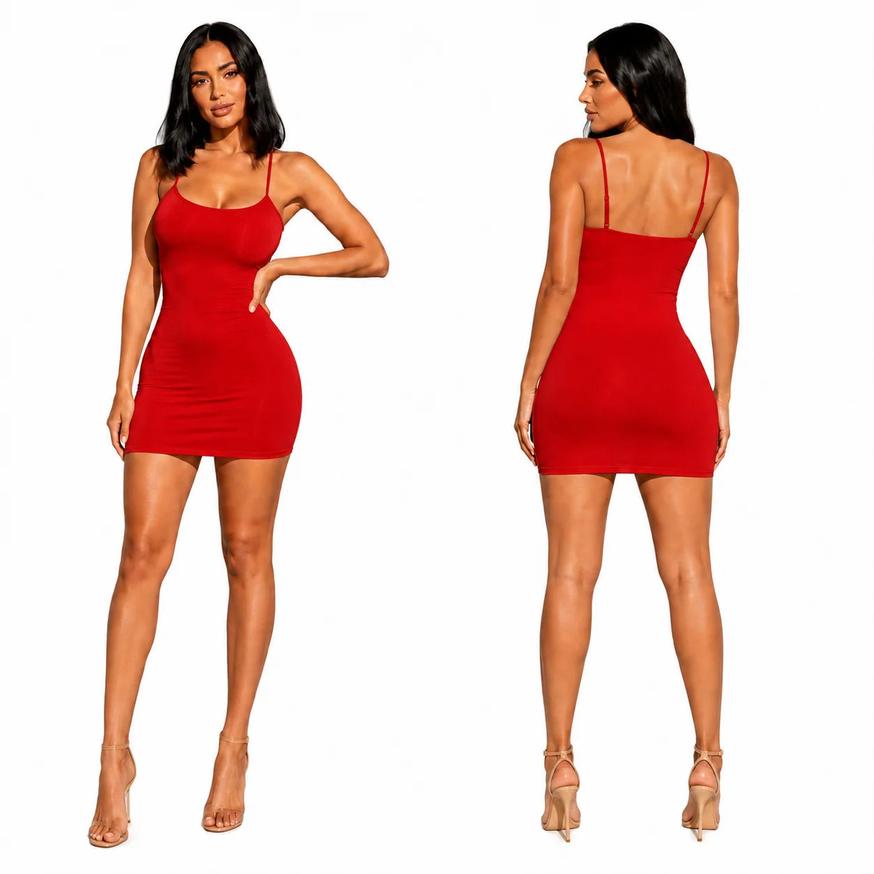 Women’s Spaghetti Strap Bodycon Mini Dress