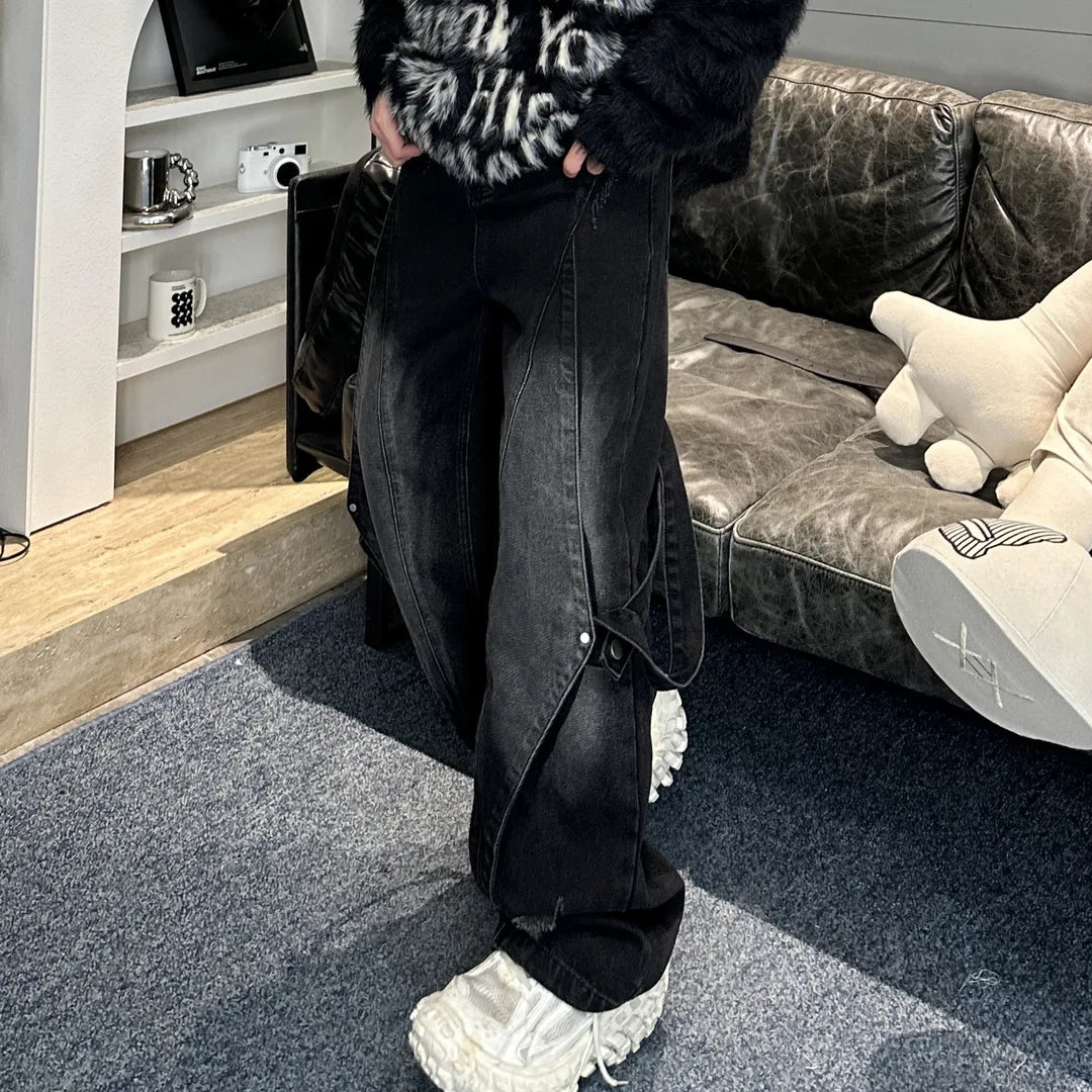 Star Patchwork Baggy Jeans