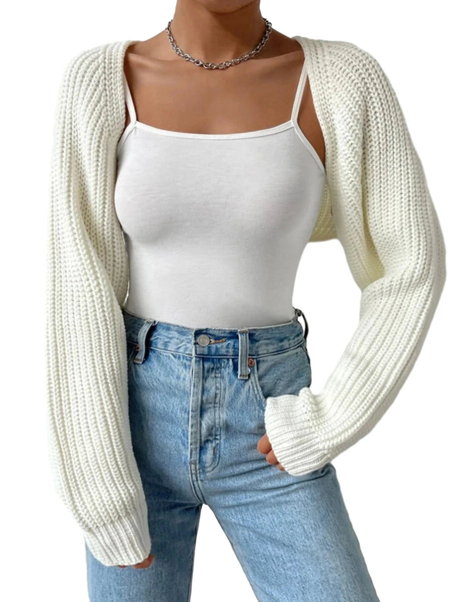 Ribbed Cropped Cardigan