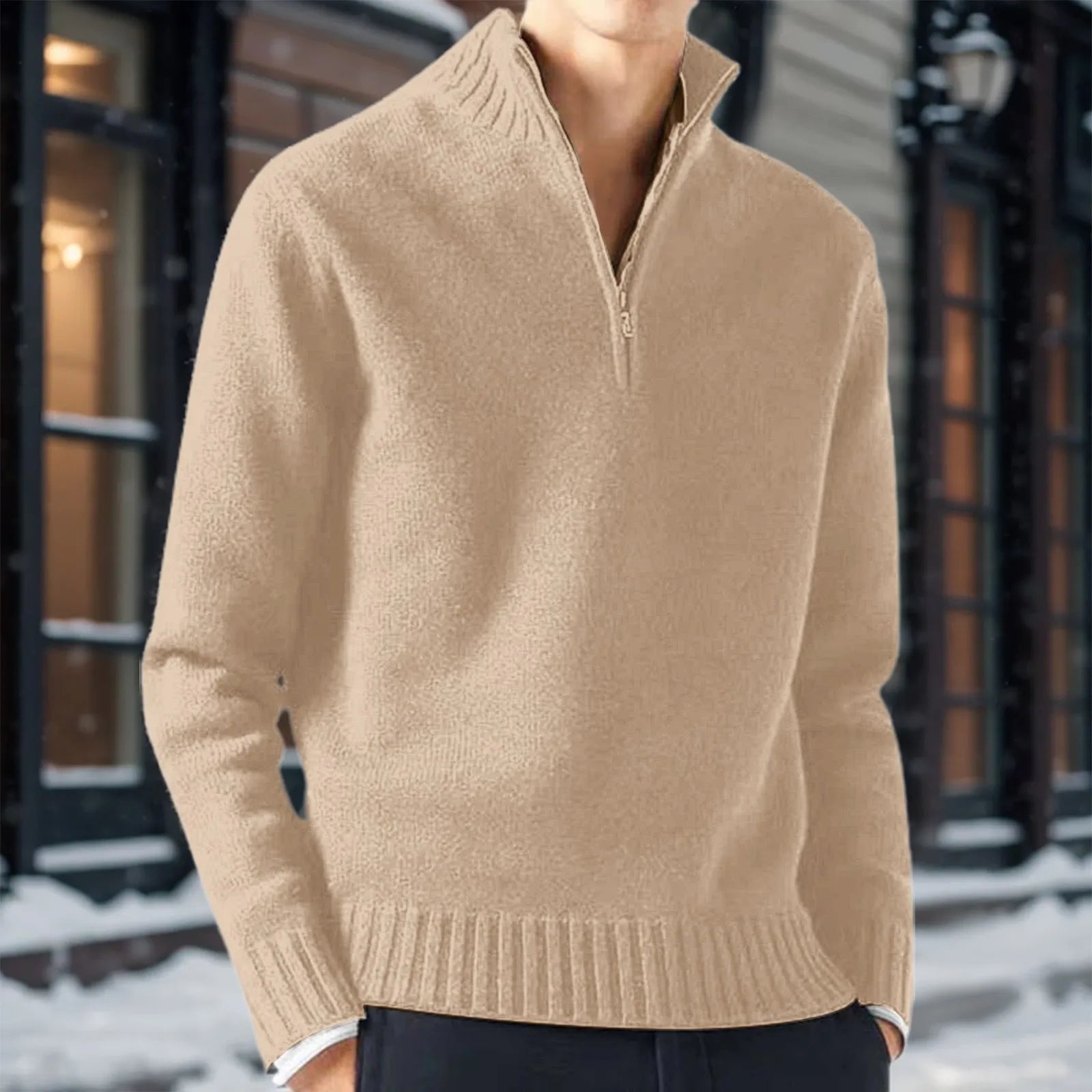 Half Zip Knit Sweater