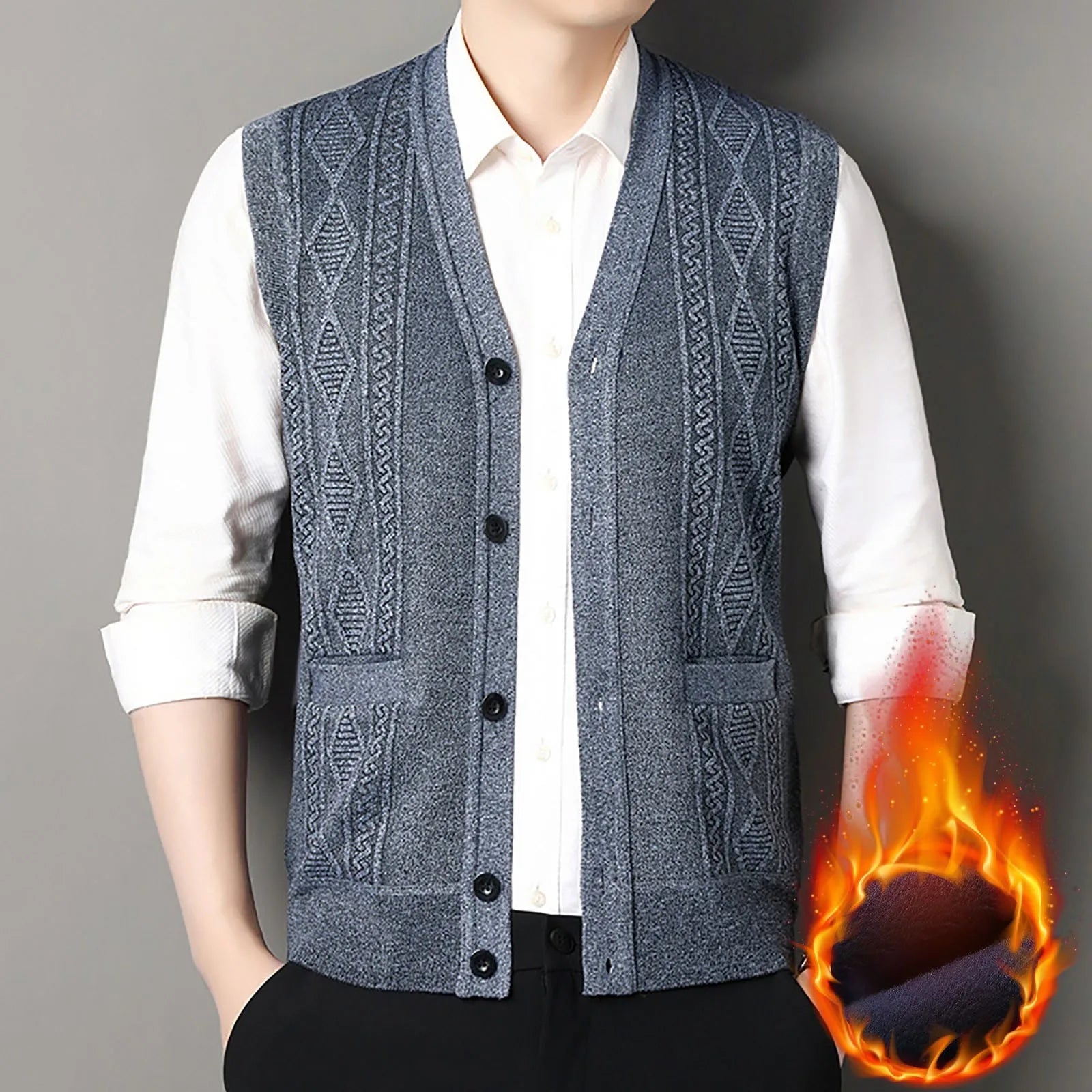 Plaid Velvet Cardigan Vest