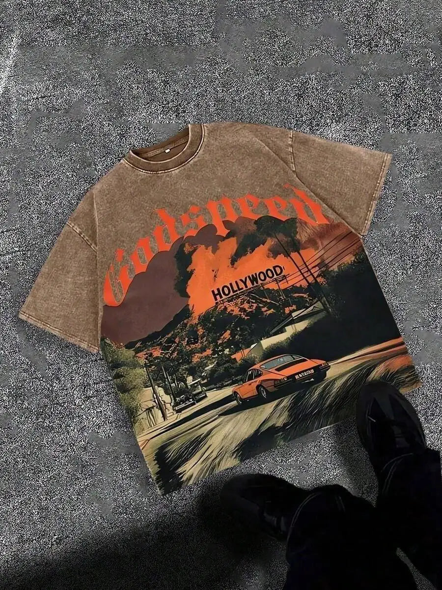 Men Vintage Graphic T Shirt