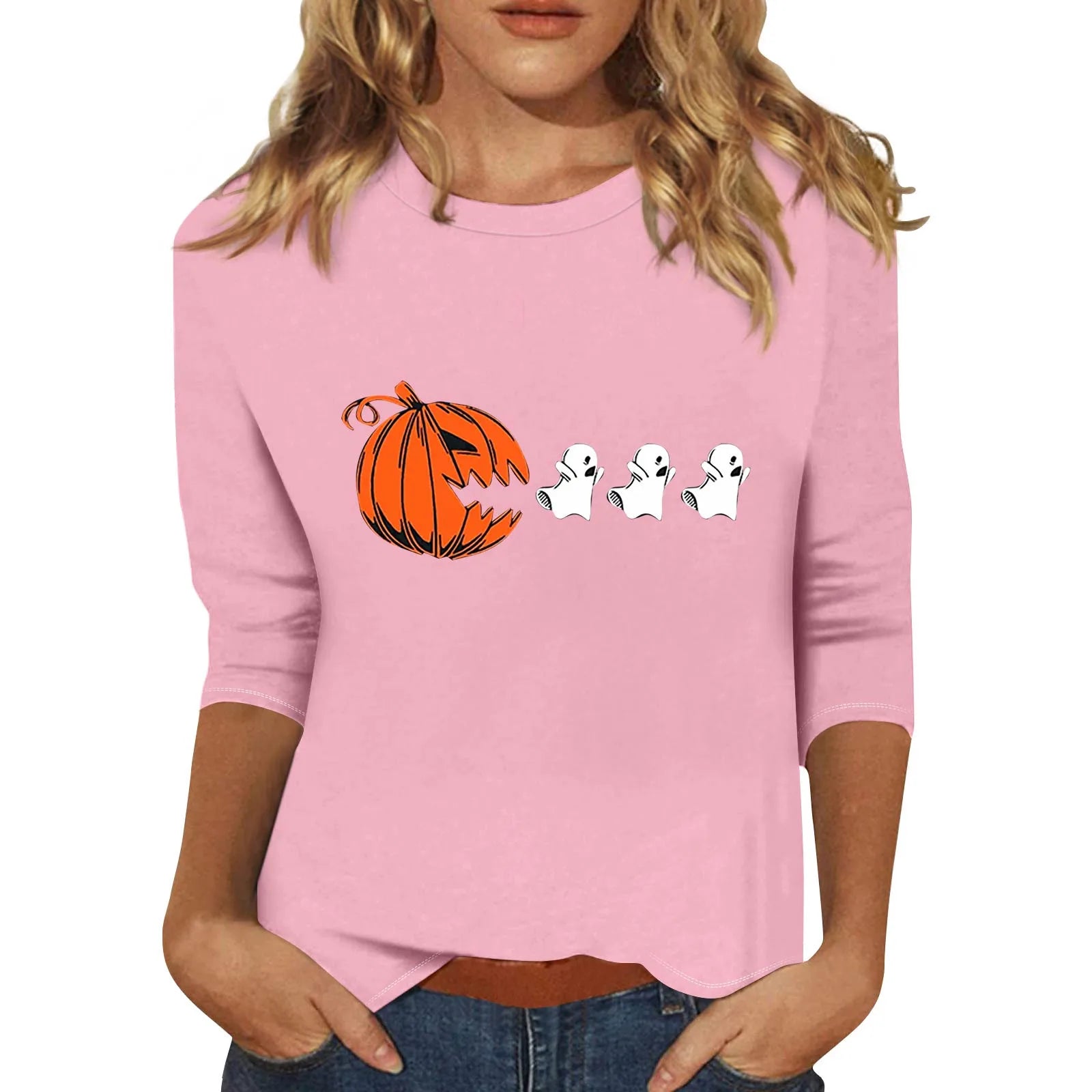 Three-Quarter Sleeve Halloween T-Shirt