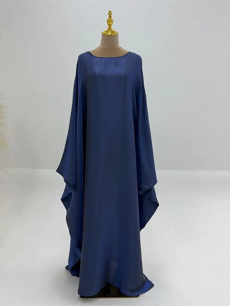 Women’s Summer Satin Butterfly Abaya Dress