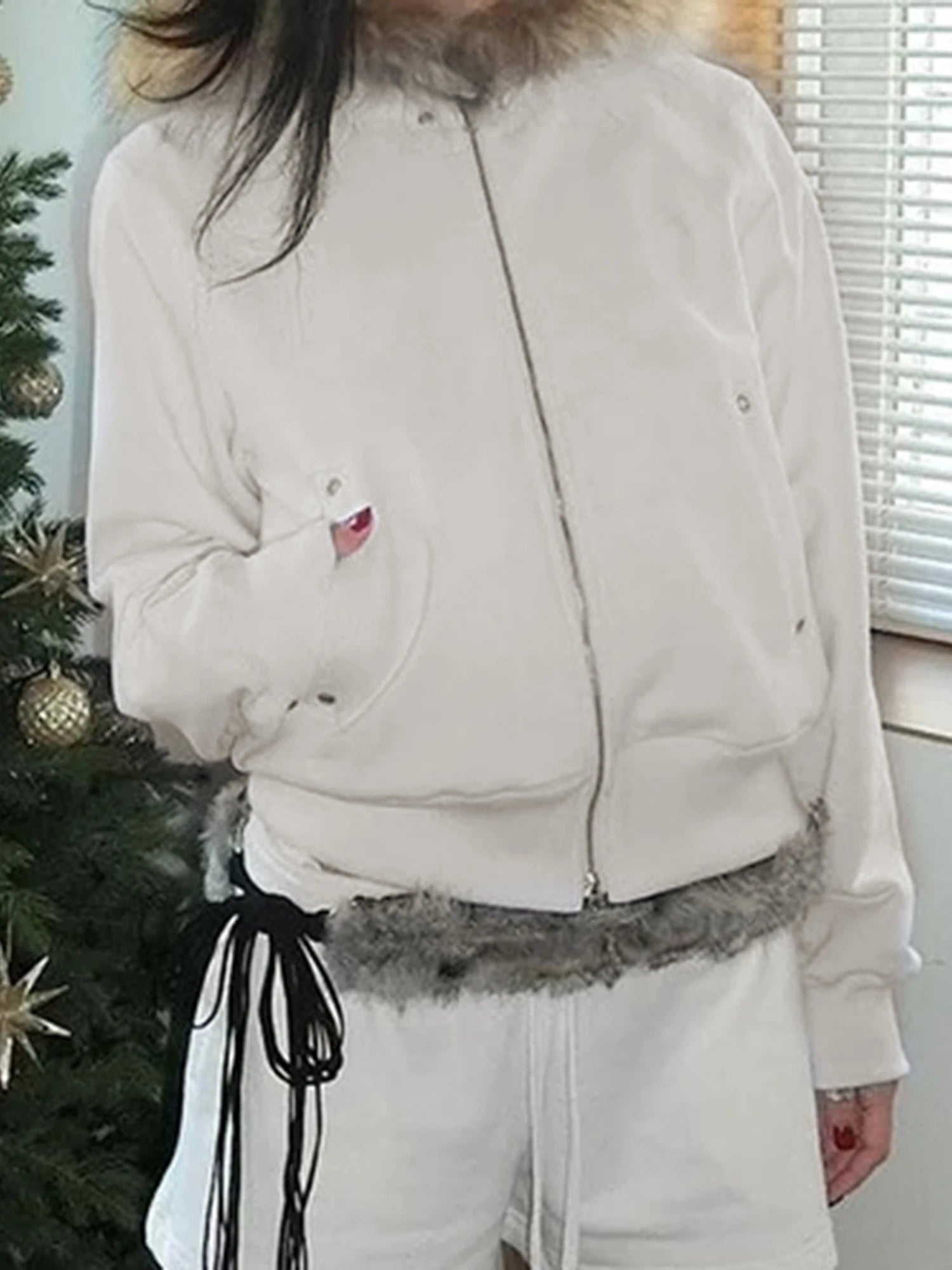 Winter Faux Fur Hooded Coat