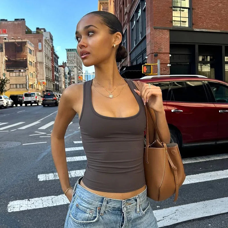 Women's Square Neck Crop Top