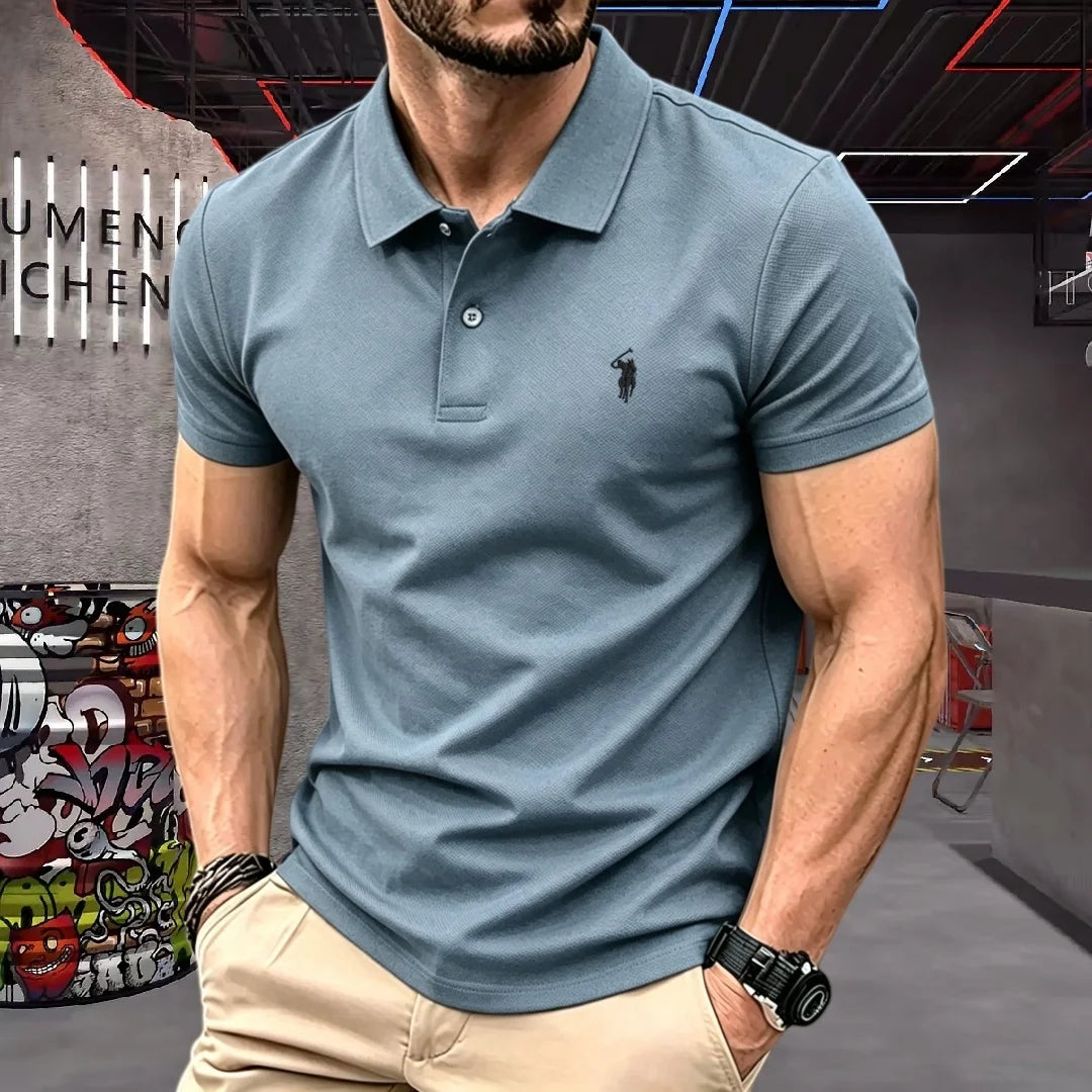 Men’s 100% Cotton Embroidered Polo Shirt