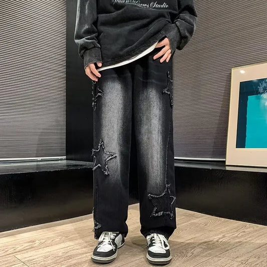 American Hip-Hop Loose Wide-Leg Jeans