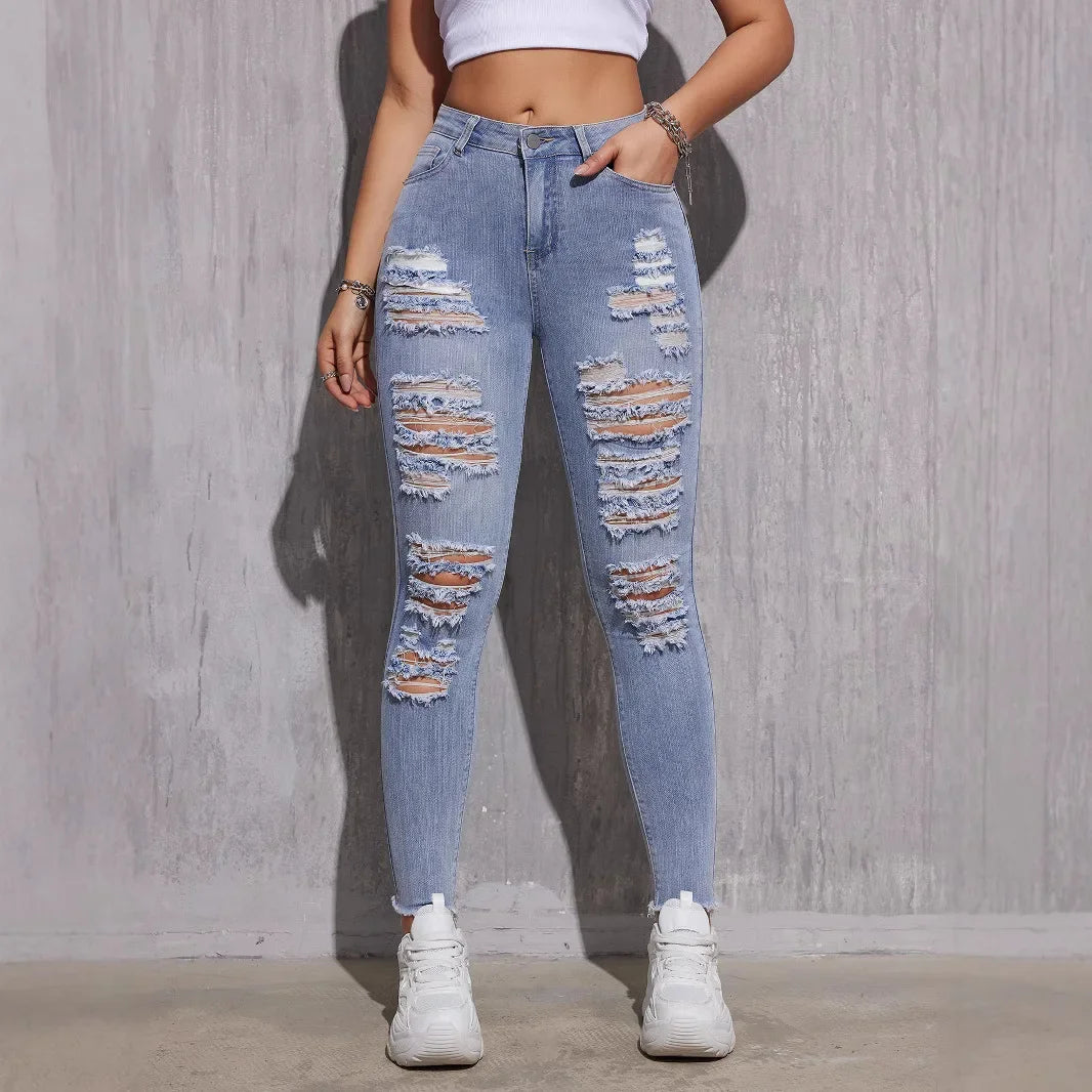 High-Waist Skinny Jeans