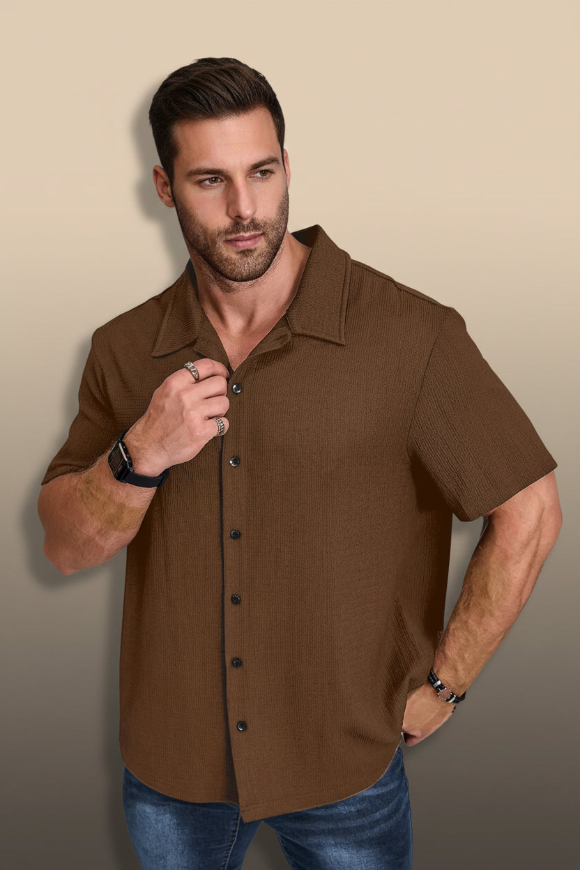 Men's Plus Size Casual Button Up Shirt