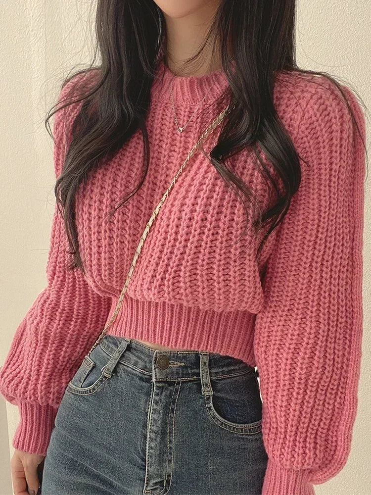 Cropped Knit Pullover
