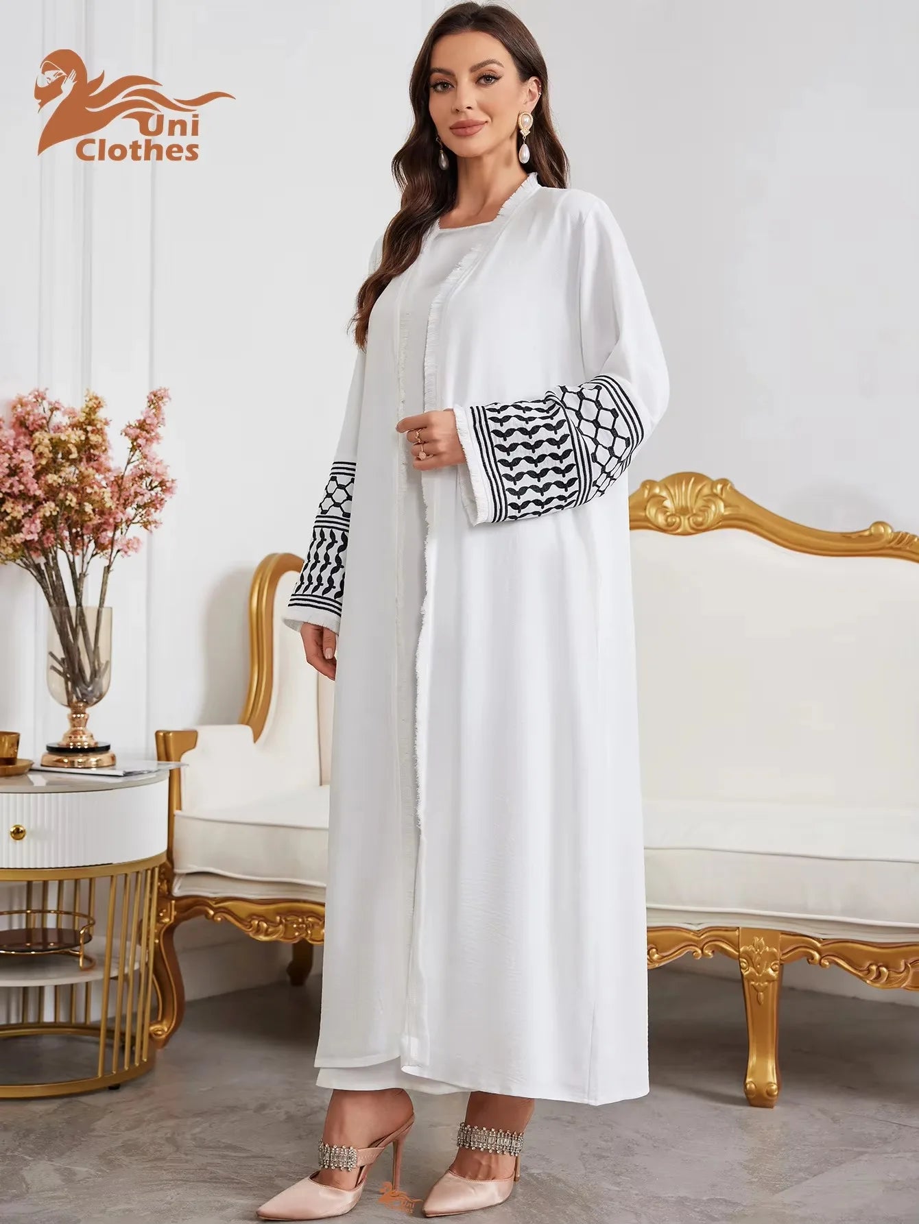 Women’s Embroidered Ramadan Abaya Kimono
