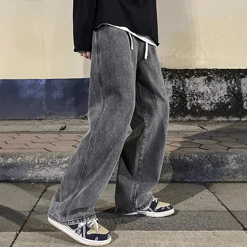 Straight-Leg High Street Pants