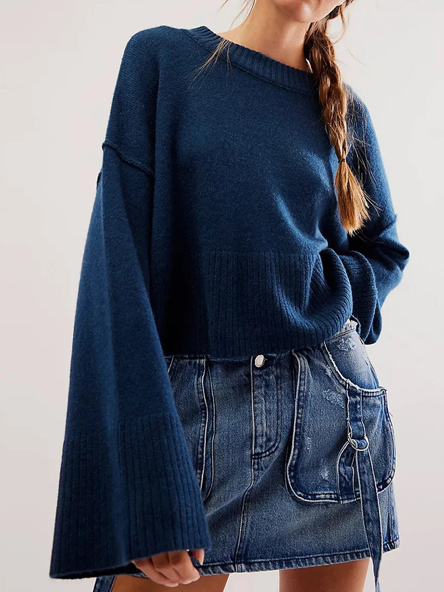 Flared Sleeve Sweater