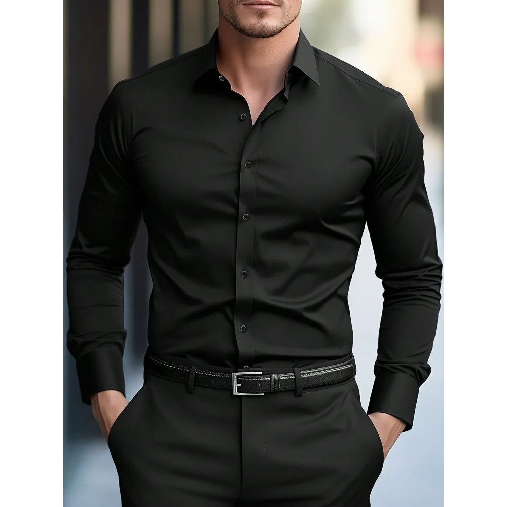 Smart Casual Elastic Shirt