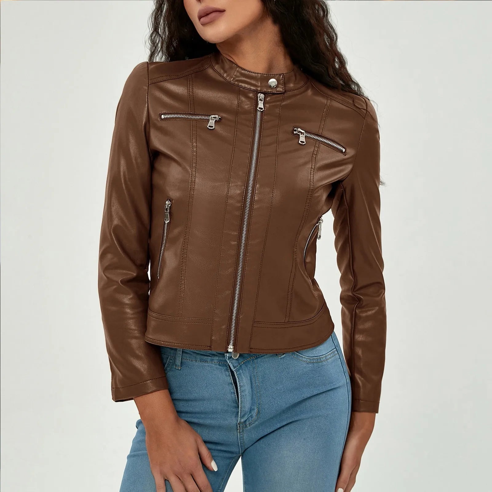 Patent Moto Leather Jacket