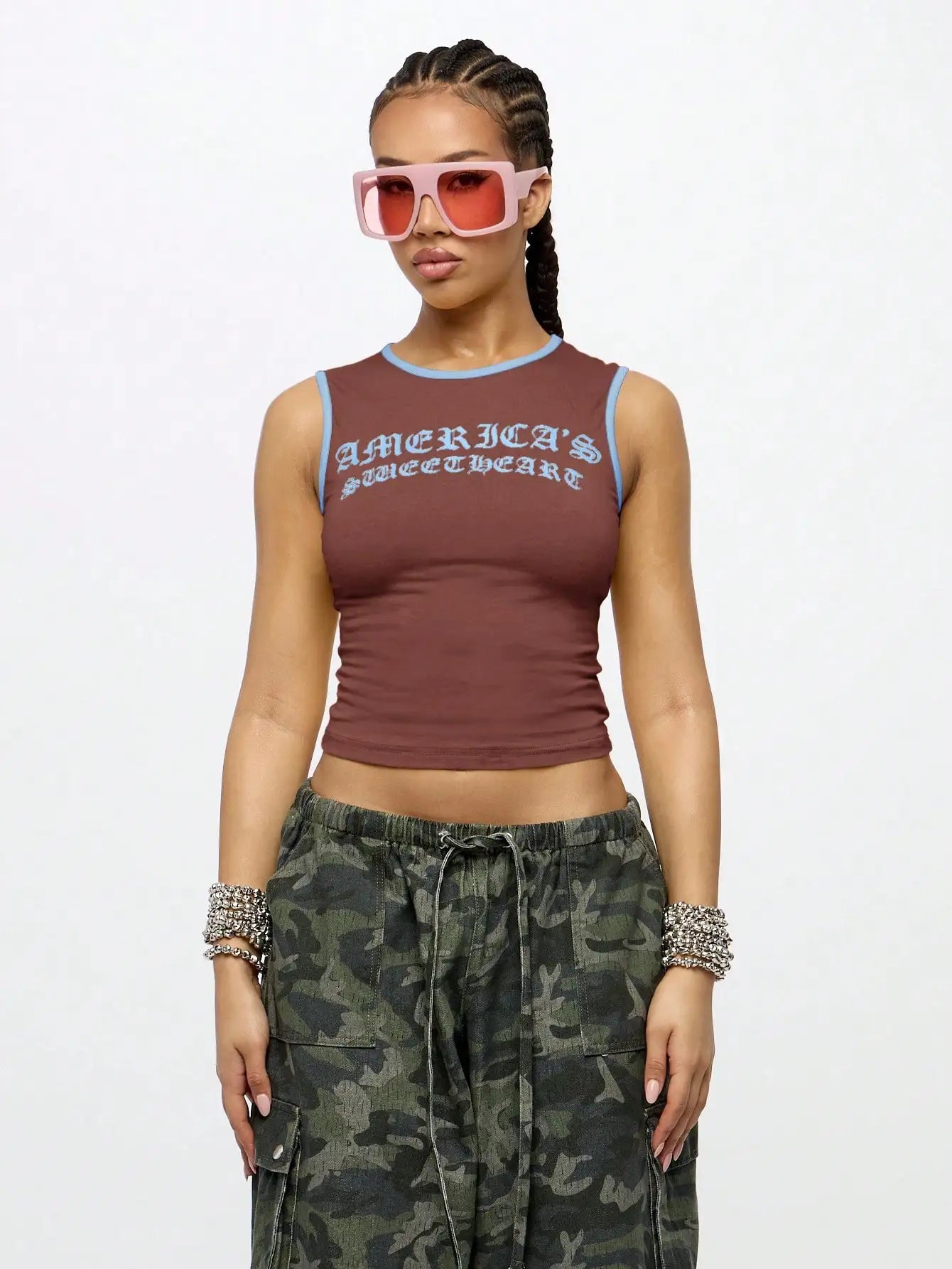 America's Y2K Crop Tank Top