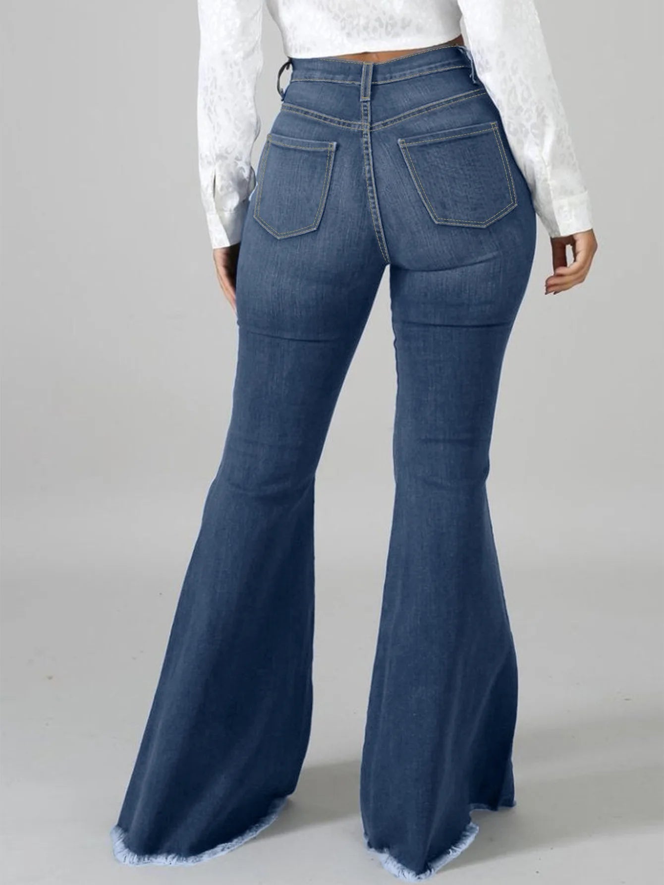 Women High Waist Jeans Ripped