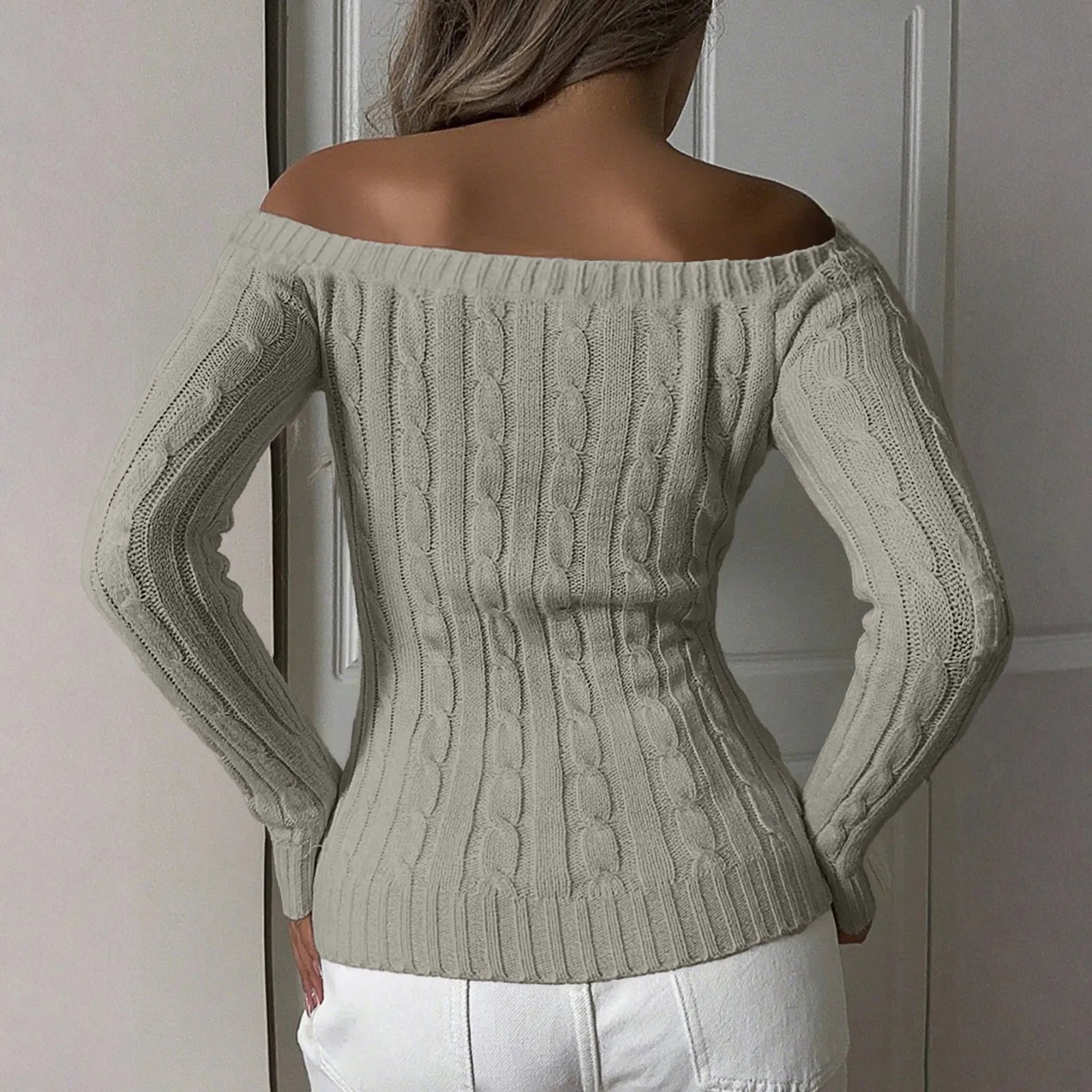 Off Shoulder Sweater