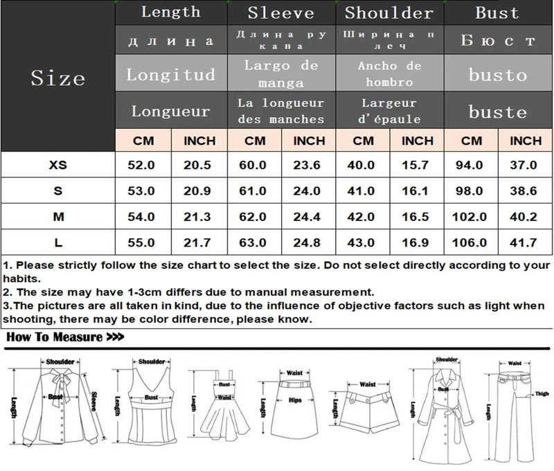 Size guide for Soft Tweed Bomber
