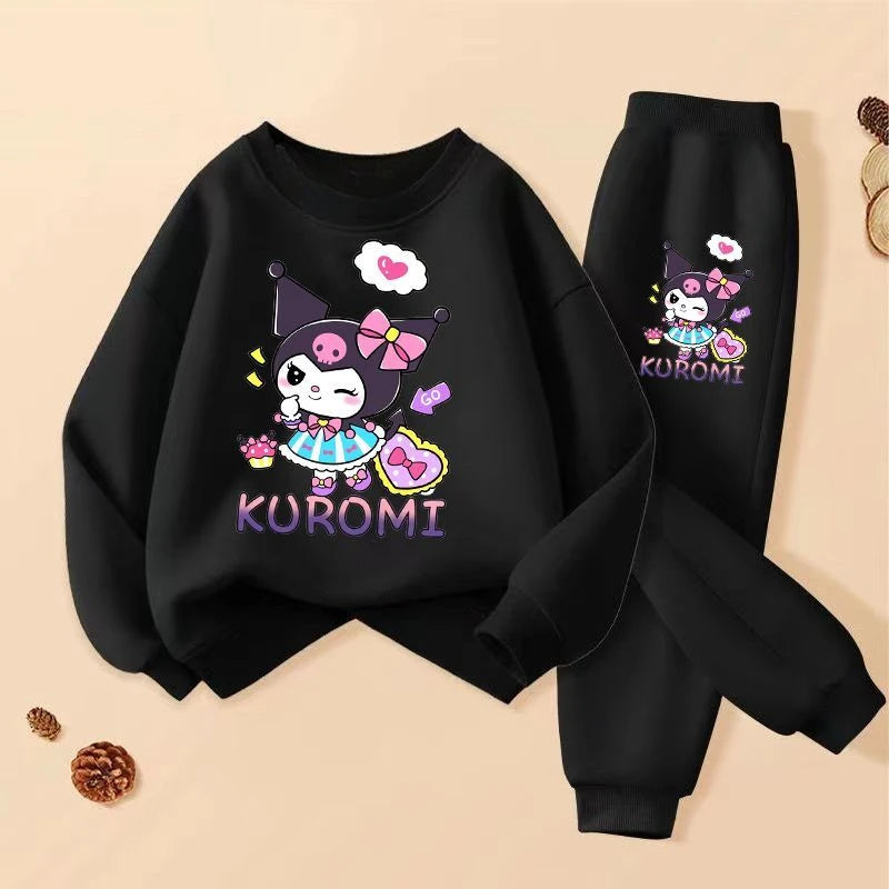 Kuromi cartoon girls tracksuit