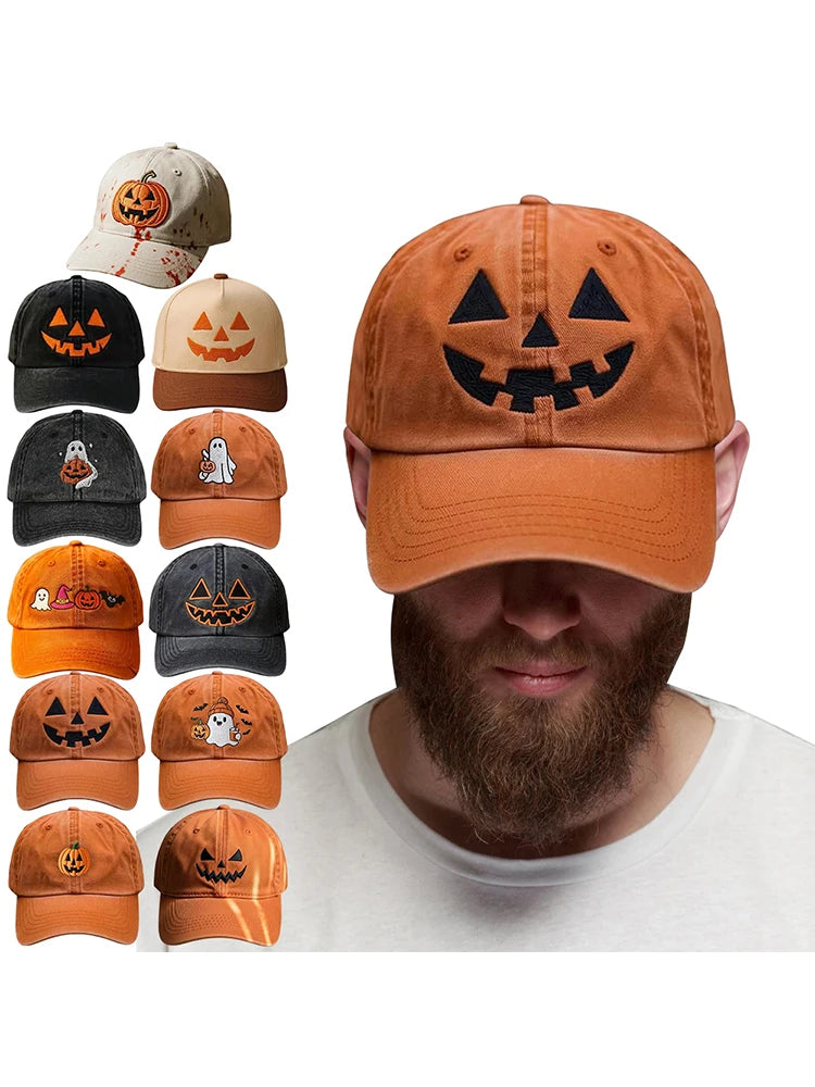 Pumpkin Embroidery Cap
