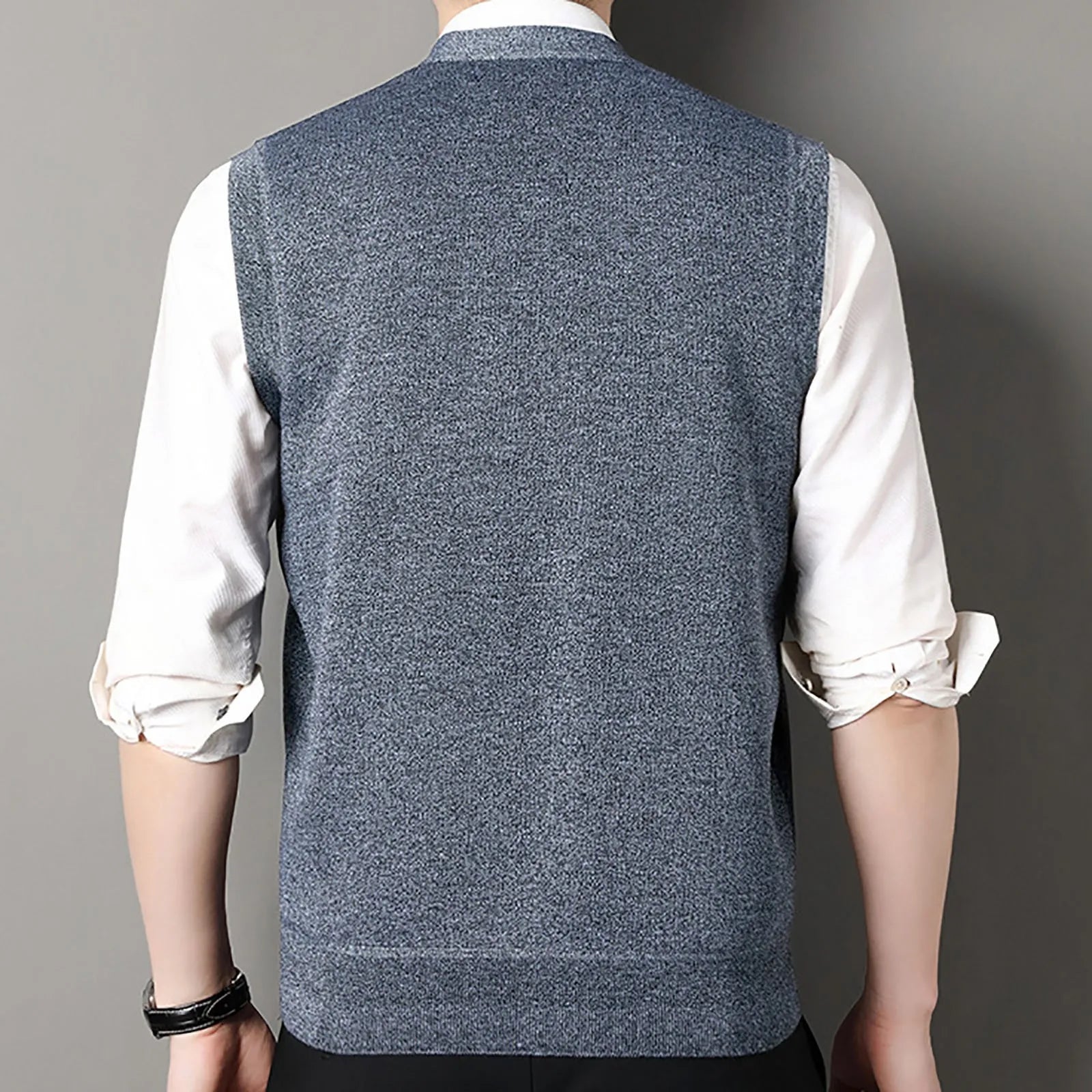 Plaid Velvet Cardigan Vest