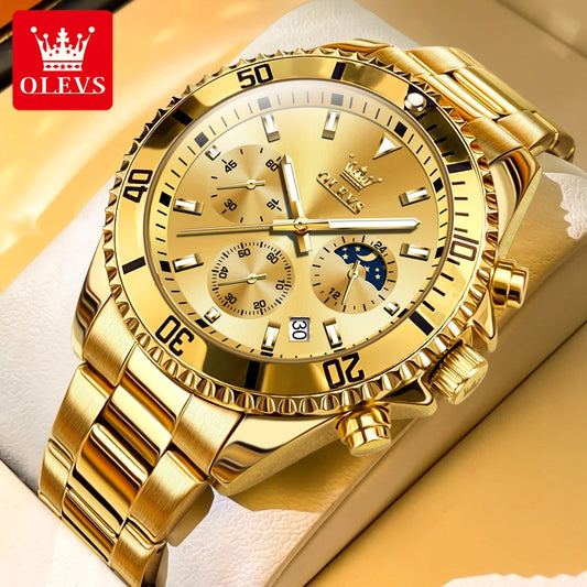 Men’s Luxury Gold Quartz Watch