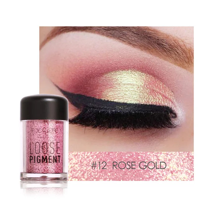 18-Color Glitter Eyeshadow Waterproof Shiny Crystal Eye Makeup