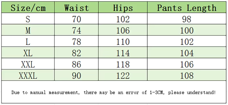 Size guide for Men’s Harajuku Loose Straight-Leg Denim Jeans