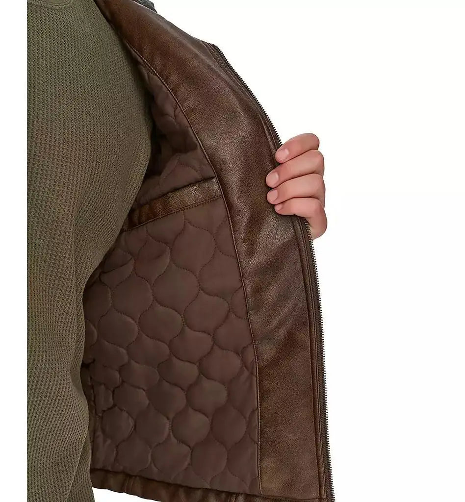 Men's Faux-Leather Jacket