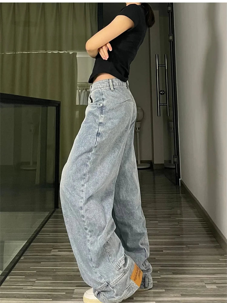 Women Retro Baggy Jeans