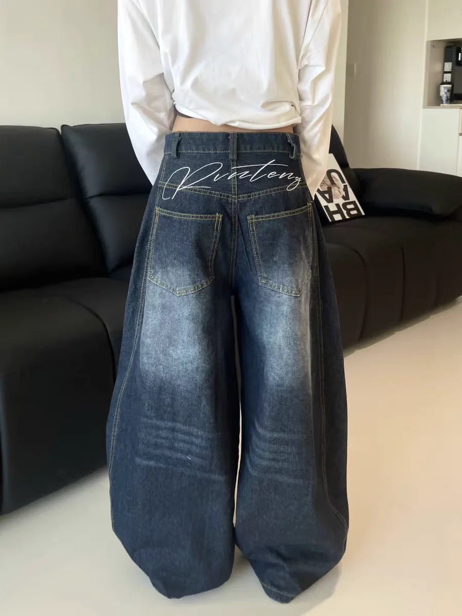 Women Y2K Baggy Wide Leg Jeans