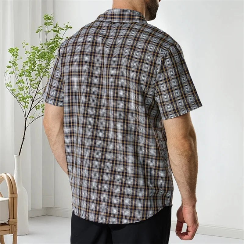 Men's Plaid Button Shirt