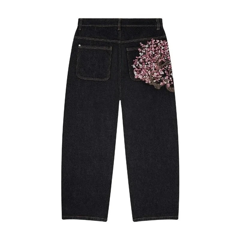 Unisex Y2K Embroidered Baggy Jeans