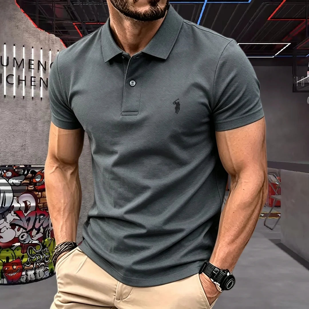 Men’s 100% Cotton Embroidered Polo Shirt