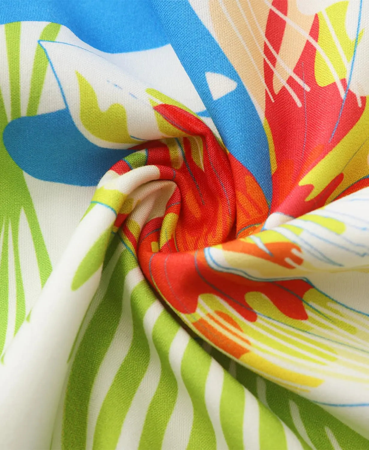 Men Hawaiian Tropical Button Down