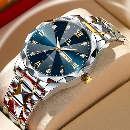 Men’s Luxury Diamond Quartz Watch