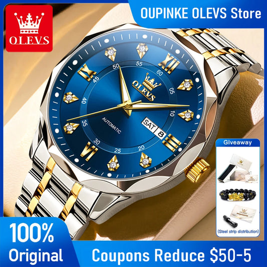 OLEVS 6727 Men’s Luxury Steel Watch