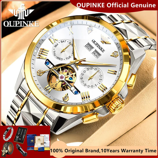 Men’s 44mm Skeleton Tungsten Auto Watch