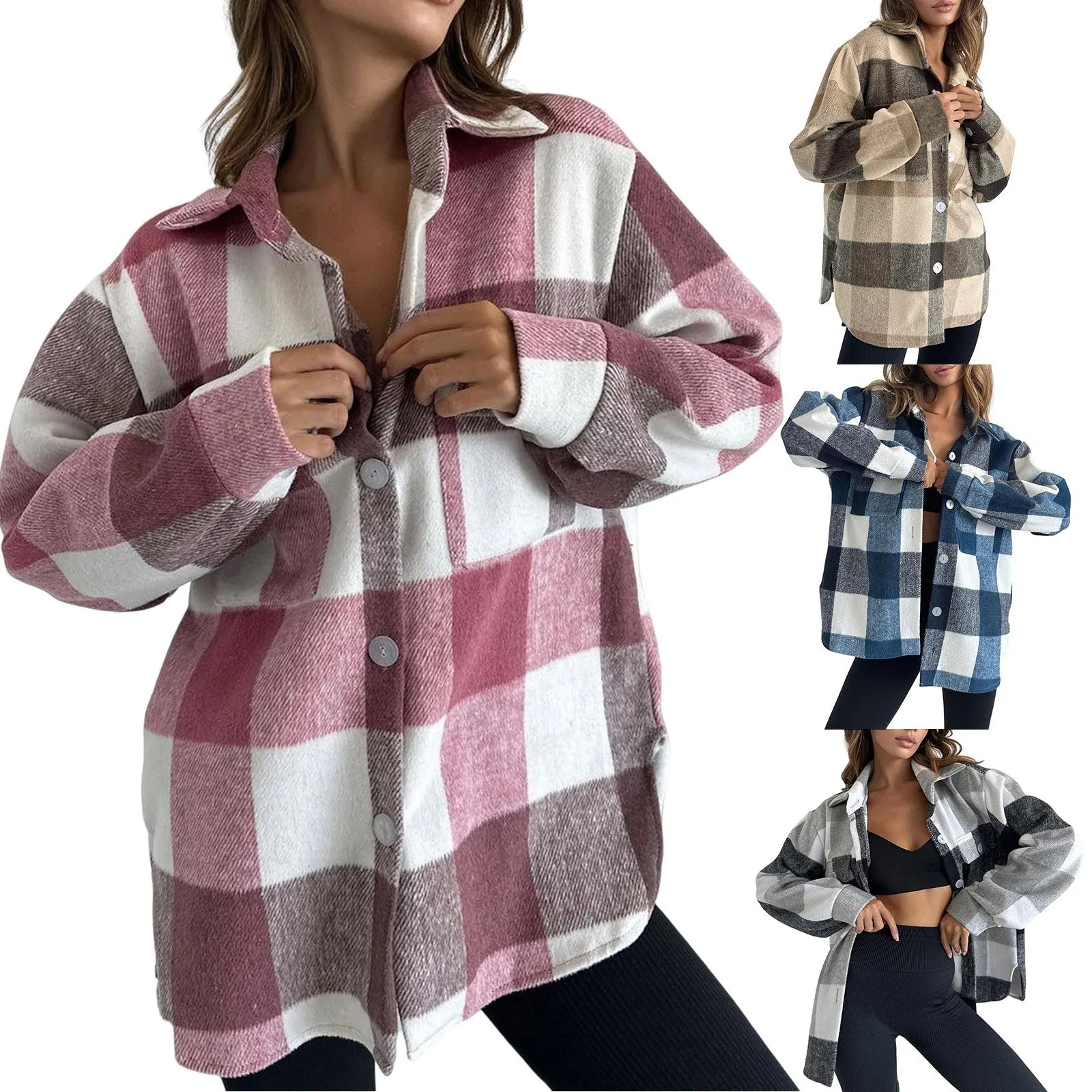 Women’s Plus Size Plaid Flannel Shirt